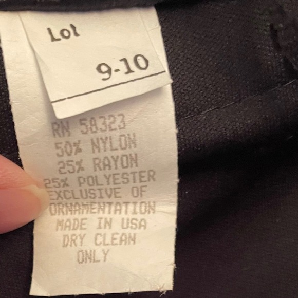 Susan Roselli Vijack Black Lace Off Shoulder Ruffled Bow Party Dress 9-10 USA - Picture 8 of 9